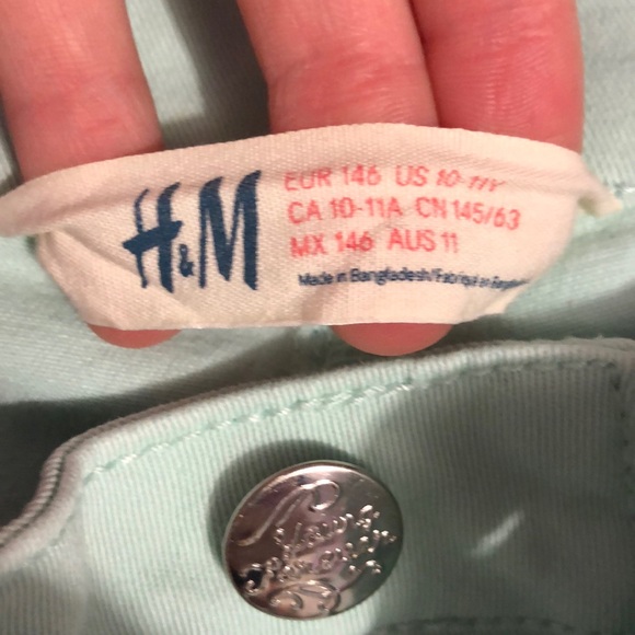 Light green denim shorts - Picture 3 of 3